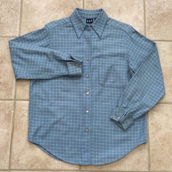 GAP Button Down Gingham Shirt Blouse - Picture 8 of 8
